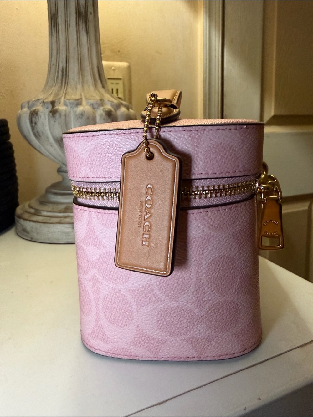 Powder Pink Coach Vanity Case - Picture 2 of 5